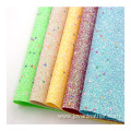 chunky glitter Faux PU synthetic leather sheets